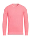 Kangra Cashmere Kangra Man Sweater Fuchsia Size 40 Cotton In Pink