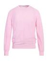 Kangra Cashmere Kangra Man Sweater Pink Size 46 Cotton In Pink