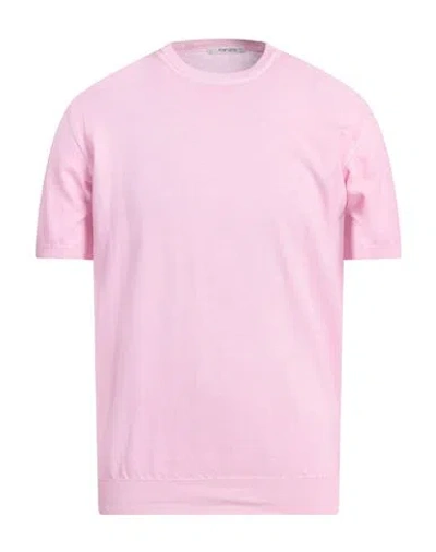 Kangra Cashmere Kangra Man Sweater Pink Size 44 Cotton