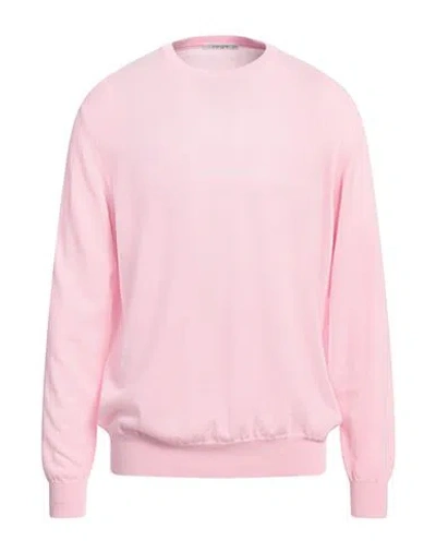 Kangra Cashmere Kangra Man Sweater Pink Size 46 Cotton
