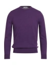 Kangra Cashmere Kangra Man Sweater Purple Size 36 Wool