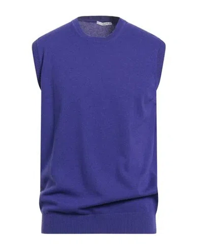 Kangra Cashmere Kangra Man Sweater Purple Size 42 Wool, Cashmere