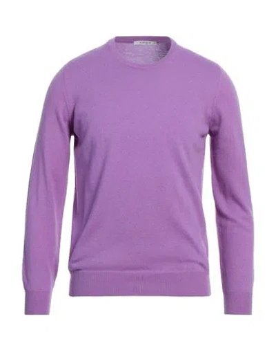 Kangra Cashmere Kangra Man Sweater Purple Size 44 Wool