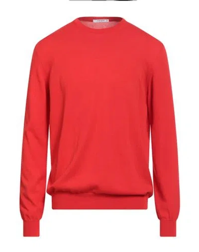 KANGRA CASHMERE KANGRA MAN SWEATER RED SIZE 44 COTTON