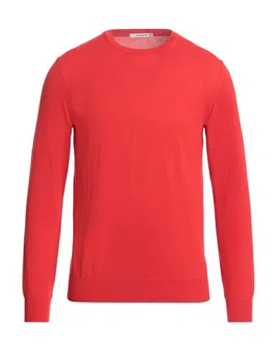 KANGRA CASHMERE KANGRA MAN SWEATER RED SIZE 44 COTTON