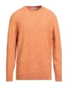 Kangra Cashmere Kangra Man Sweater Salmon Pink Size 46 Cotton, Alpaca Wool, Polyamide, Wool, Elastane In Orange