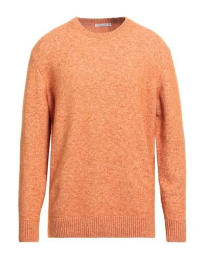 Kangra Cashmere Kangra Man Sweater Salmon Pink Size 46 Cotton, Alpaca Wool, Polyamide, Wool, Elastane In Orange