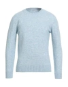 Kangra Cashmere Kangra Man Sweater Sky Blue Size 36 Cotton, Alpaca Wool, Polyamide, Wool, Elastane