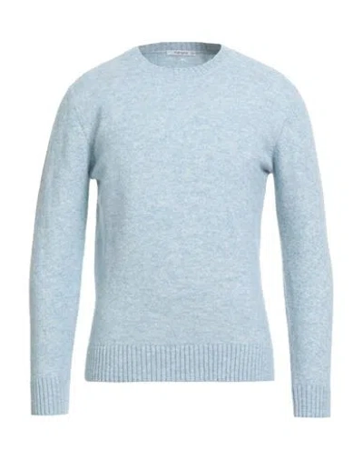 Kangra Cashmere Kangra Man Sweater Sky Blue Size 36 Cotton, Alpaca Wool, Polyamide, Wool, Elastane