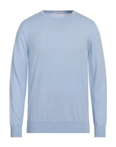 Kangra Cashmere Kangra Man Sweater Sky Blue Size 40 Wool