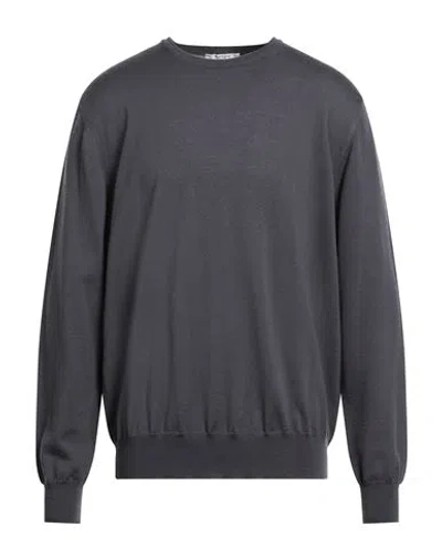 Kangra Cashmere Kangra Man Sweater Slate Blue Size 46 Wool In Gray