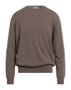 Kangra Cashmere Kangra Man Sweater Taupe Size 46 Cashmere In Brown
