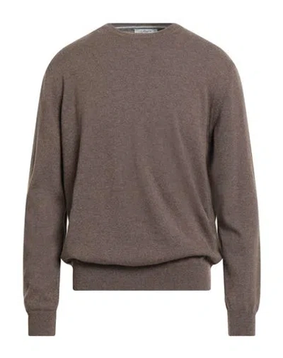 Kangra Cashmere Kangra Man Sweater Taupe Size 46 Cashmere In Brown