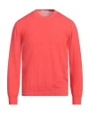 Kangra Cashmere Kangra Man Sweater Tomato Red Size 40 Cotton