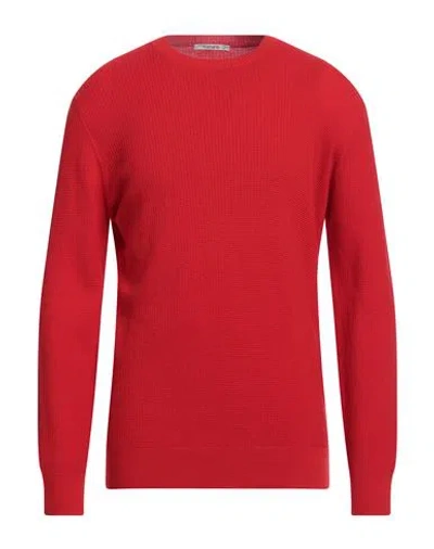 Kangra Cashmere Kangra Man Sweater Tomato Red Size 44 Cotton
