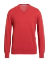 Kangra Cashmere Kangra Man Sweater Tomato Red Size 46 Wool
