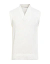 Kangra Cashmere Kangra Man Sweater White Size 40 Cotton, Polyester, Polyamide In White