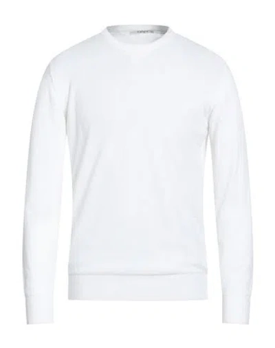 Kangra Cashmere Kangra Man Sweater White Size 42 Cotton, Polyamide