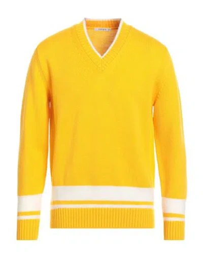 Kangra Cashmere Kangra Man Sweater Yellow Size 42 Wool, Polyamide