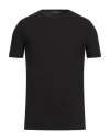Kangra Cashmere Kangra Man T-shirt Black Size 40 Cotton