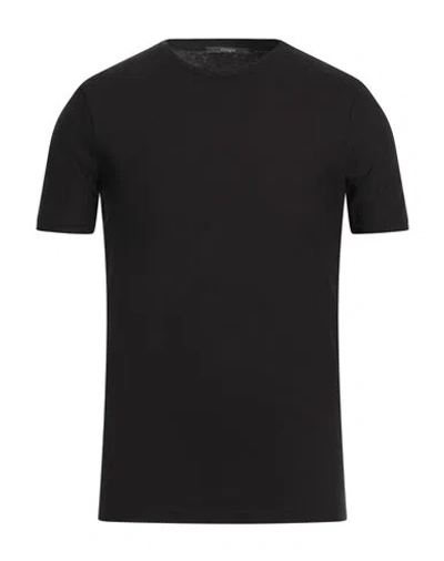 Kangra Cashmere Kangra Man T-shirt Black Size 40 Cotton