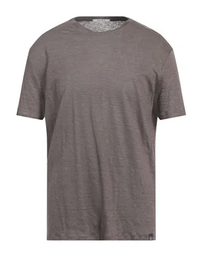 Kangra Cashmere Kangra Man T-shirt Khaki Size 42 Linen In Beige