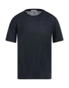 Kangra Cashmere Kangra Man T-shirt Midnight Blue Size 40 Linen