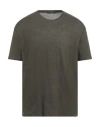 Kangra Cashmere Kangra Man T-shirt Military Green Size 46 Linen