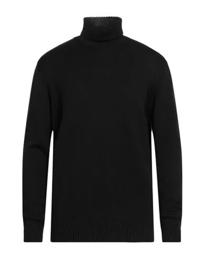 Kangra Cashmere Kangra Man Turtleneck Black Size 48 Wool