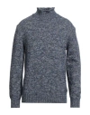 Kangra Cashmere Kangra Man Turtleneck Blue Size 44 Polyamide, Wool, Viscose, Alpaca Wool, Cashmere