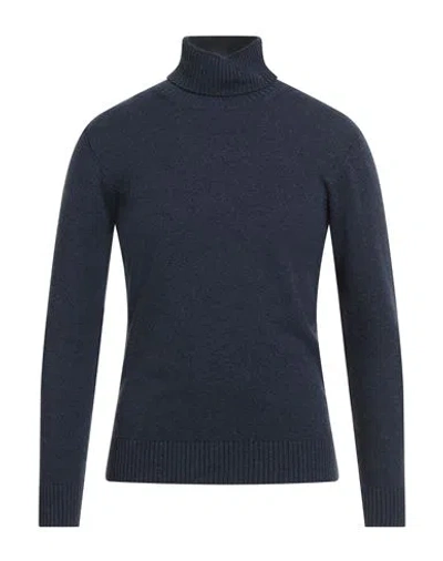 Kangra Cashmere Kangra Man Turtleneck Blue Size 46 Wool, Silk, Cashmere