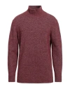 Kangra Cashmere Kangra Man Turtleneck Burgundy Size 42 Wool, Cotton, Alpaca Wool, Polyamide