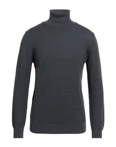 Kangra Cashmere Kangra Man Turtleneck Charcoal Size 44 Merino Wool