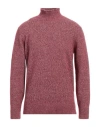 Kangra Cashmere Kangra Man Turtleneck Garnet Size 44 Cotton, Alpaca Wool, Polyamide, Wool, Elastane