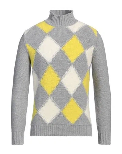 Kangra Cashmere Kangra Man Turtleneck Grey Size 38 Wool