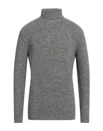 Kangra Cashmere Kangra Man Turtleneck Grey Size 44 Alpaca Wool, Cotton, Polyamide, Wool, Elastane