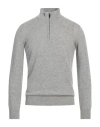Kangra Cashmere Kangra Man Turtleneck Grey Size 44 Wool, Cashmere In Gray