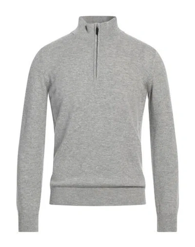 Kangra Cashmere Kangra Man Turtleneck Grey Size 44 Wool, Cashmere In Gray