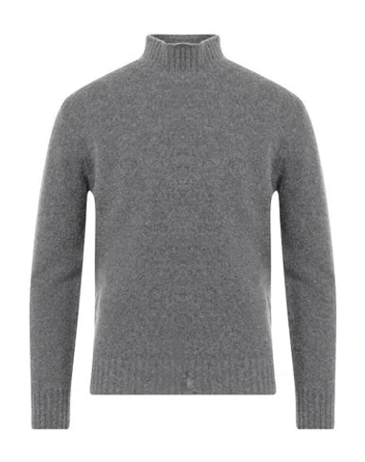 Kangra Cashmere Kangra Man Turtleneck Grey Size 44 Wool, Polyamide, Cashmere, Elastane In Gray