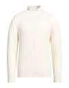Kangra Cashmere Kangra Man Turtleneck Ivory Size 40 Wool