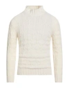 Kangra Cashmere Kangra Man Turtleneck Ivory Size 44 Wool