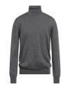 Kangra Cashmere Kangra Man Turtleneck Lead Size 46 Wool In Gray