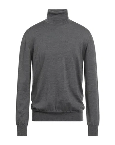 Kangra Cashmere Kangra Man Turtleneck Lead Size 46 Wool In Gray