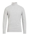 Kangra Cashmere Kangra Man Turtleneck Light Grey Size 40 Wool, Polyamide, Cashmere, Elastane In Gray