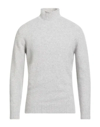 Kangra Cashmere Kangra Man Turtleneck Light Grey Size 40 Wool, Polyamide, Cashmere, Elastane In Gray