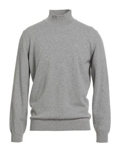 Kangra Cashmere Kangra Man Turtleneck Light Grey Size 44 Cashmere, Wool In Gray