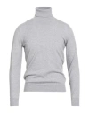 Kangra Cashmere Kangra Man Turtleneck Light Grey Size 46 Wool In Gray