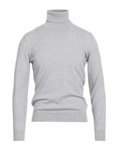 Kangra Cashmere Kangra Man Turtleneck Light Grey Size 46 Wool In Gray