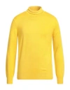 Kangra Cashmere Kangra Man Turtleneck Mandarin Size 40 Merino Wool In Mandarin