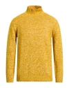 Kangra Cashmere Kangra Man Turtleneck Marigold Size 42 Polyamide, Wool, Viscose, Alpaca Wool, Cashmere In Yellow